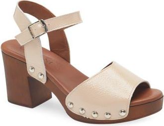 Cordani Willa Platform Sandal in Beige Patent at Nordstrom, Size 8.5Us