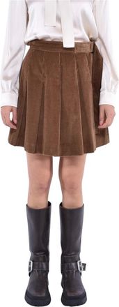 Max Mara Dames, Rokken, Bruin, Maat: 2XS Katoen