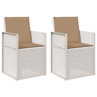 vidaXL Sillas De Comedor De Jard&iacute;n 2 Pcs Y Topo Pp Vidaxl