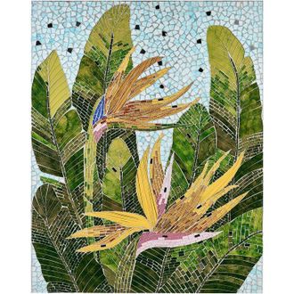 Beliani Beliani - Classic Wall Art Mosaic Glass Wall Decoration Accent Piece Multicolour Merangin