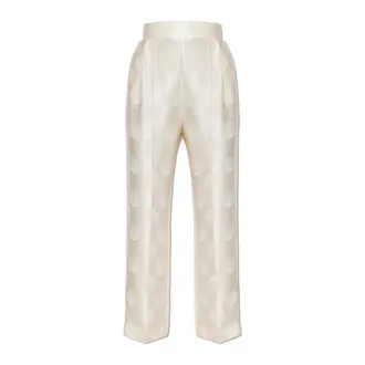 Valentino Garavani Dames, Broeken, Beige, Maat: XS Zijde