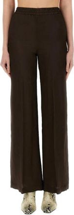 Aspesi Wijde broek - Dames - Wijde Broeken - Bruin - M - Broeken