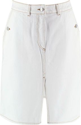 Saks Potts SS23 White Denim Zoe Skirt Size XS