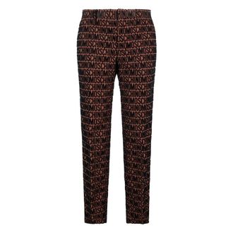 Moschino Pantaloni dritti con logo - - Trousers - Uomo - Marrone - M