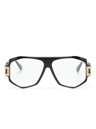 Cazal 163 pilot-frame glasses - unisex - Acetate - 59 - Black