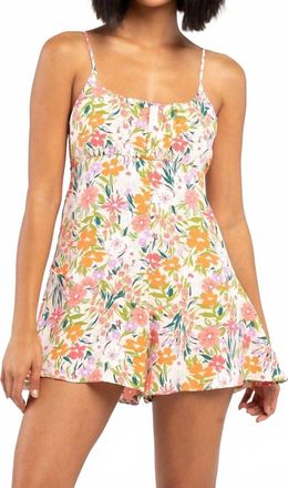 Love Tree Emma Floral Romper In Blush