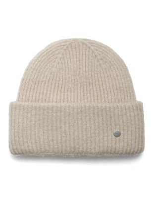 Pearlwood Strickm&uuml;tze PEARLWOOD ZOE, Damen, cappuccino, Feinripp, Materialmix, unifarben, M&uuml;tzen Strickm&uuml;tze, Feinripp, w&auml;rmend, breiter Umschlag