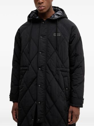 Versace Jeans Couture hood-detailed padded coat - Black