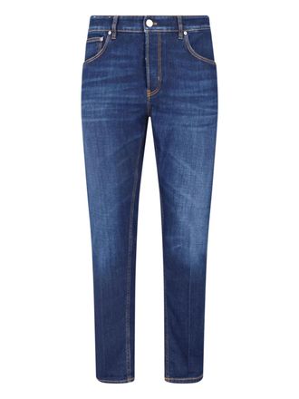 Pantaloni Torino Blue Reggae Cotton Denim Straight-Leg Jeans