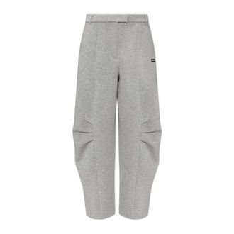 Rotate Losse broek - Dames - Wijde Broeken - Grijs - M - Katoen - Broeken