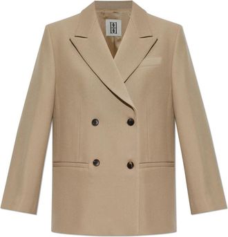 By Malene Birger Ramo Twill Blazer - Dames - Blazers - Beige - L - Wol - Jassen
