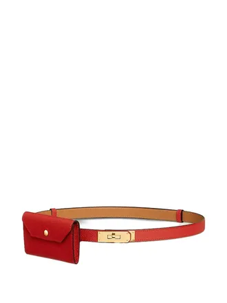 Hermès Kelly 18 pocket hardware belt - women - CALFSKIN/Gold Plated Metal - One Size - Red
