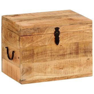 vidaXL Caja De Almacenaje Madera Maciza De Mango 39x28x31 Cm Vidaxl
