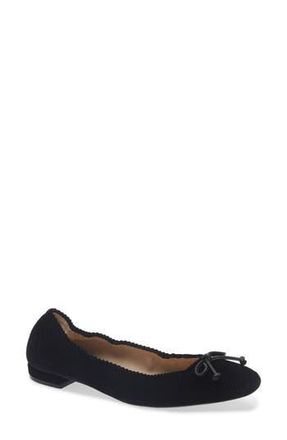 Stuart Weitzman Bria Ballet Flat in Black/Black at Nordstrom Rack, Size 8