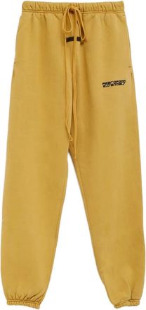 Fear of God Pantaloni sportivi con coulisse e stampa logo - Giallo