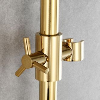 OEM Soporte De Lat&oacute;n Ajustable Para Cabezal De Ducha, 25 Mm, Ideal Para Ba&ntilde;os, Acabado En Oro Titanio