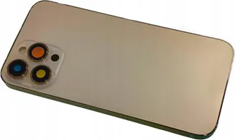OEM Carcasa Trasera Con Marco Para Iphone 13 Pro Max Color Dorado