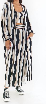 Show me your Mumu Out And About Cardi In Squiggle Stripe Knit