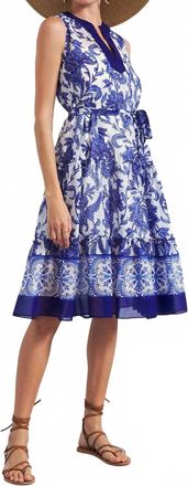 Lace Womens Lady Lapis Dress In Blue