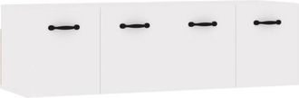 vidaXL Armarios Pared 2 Uds Contrachapada Blanco Brillo 80x36,5x35 Cm Vidaxl