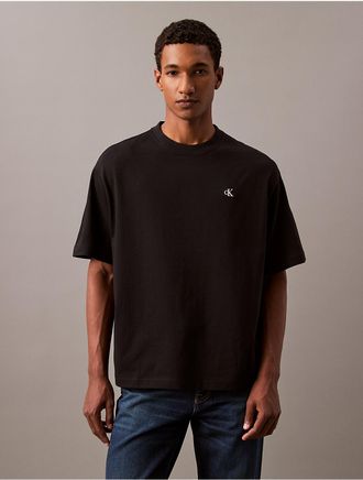 Calvin Klein Jeans Calvin Klein Mens Archive Logo Relaxed Crewneck T-Shirt - Black - XL
