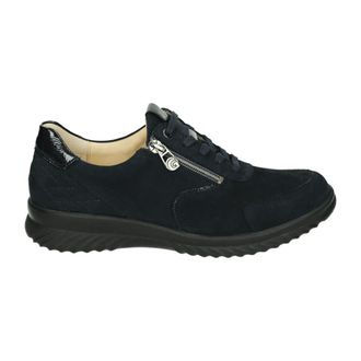 Ganter Schoenen, Dames, Blauw, 38 1/2 EU, Blauwe Sportieve Lage Schoenen met Uitneembaar Voetbed