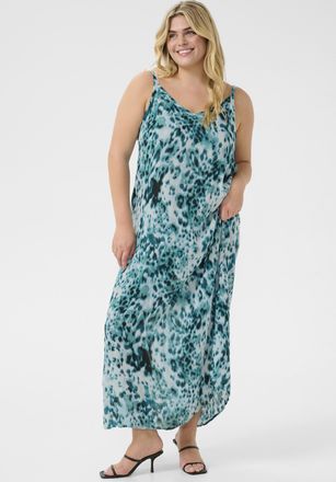 Kaffe Curve Jurk A-shape Teal Leopard Print teal