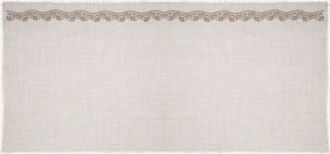 Gaynor Rechteckiger Schal aus nat&uuml;rlicher Stickerei Nodo