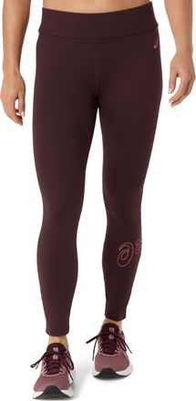 Asics Lauftights ASICS ASICS LOGO 7/8 TIGHT, Damen, Gr. XL, N-Gr, schwarz currant, Obermaterial: 88% Polyester, 12% Elasthan, Hosen Lauftights