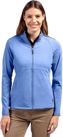Cutter & Buck Adapt Eco Knit Heather Recycled Womens Full Zip
