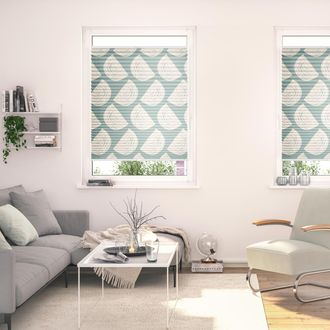 Lichtblick Original Plissee »Plissee Klemmfix, ohne Bohren, blickdicht, Moving Rainbow - Grün« blickdicht freihängend