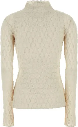 C & M Camilla and Marc Womens Sweater Beige Elastane Polyester