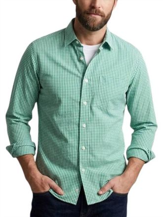 Relwen Long Sleeve Neats Shirt In Green/white