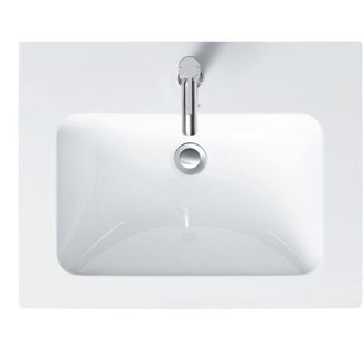 Duravit Me by Starck - Lavabo da mobile 63x49 cm, con 1 foro per miscelatore, bianco alpino 2336630000 - Duravit