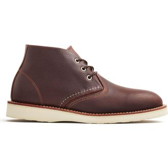 Red Wing Shoes Work Chukka Oil Slick Leather Boot in Briar Oil Slick at Nordstrom, Size 11.5