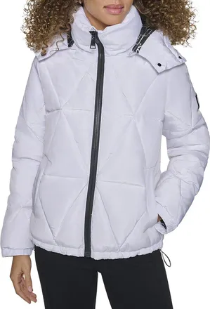 Karl Lagerfeld Karl Lagerfeld Diamond Quilted Puffer Coat