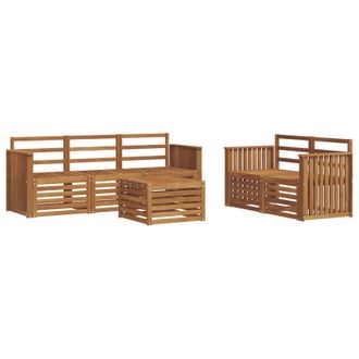 vidaXL Juegos De Sof&aacute;s Madera De Acacia S&oacute;lida Vidaxl