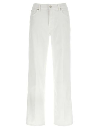 7 For All Mankind White Stovepipe jeans