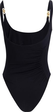 Versace Womens Medusa 95 Gathered Swimsuit Black Polyamide; Elastane Swimwear Sea Clothing