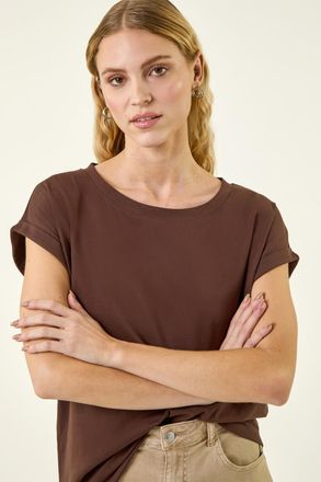 Roman Stretch Cotton Jersey T-Shirt