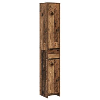 vidaXL Mueble De Cuarto De Ba&ntilde;o Madera Envejecida 30 X 33 X 190 Cm Vidaxl