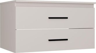 Topeshop Nel 80 - Mueble Bajo Lavabo Ba&ntilde;o - 2 Cajones - 80x50x45 Cm - Cachemire