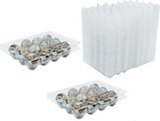 OEM Paquete De 50 Cajas Reutilizables De Pvc Transparente Para Huevos De Codorniz Con Tapas, Aptas Para Refrigerador