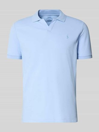Polo Ralph Lauren Slim Fit Poloshirt aus Baumwoll-Mix in Bleu, Gr&ouml;&szlig;e XXL
