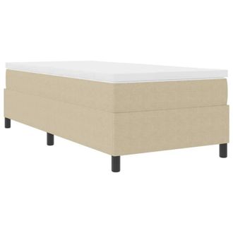 vidaXL Vidaxl - Cama Tipo Box Spring Gris Claro Y Blanco. 203 X 100 X 60 Cm
