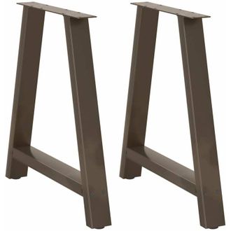 vidaXL Vidaxl - Patas Para Mesa De Comedor En Forma De A (2 Unidades, 80 X 72-73 Cm, Acero)