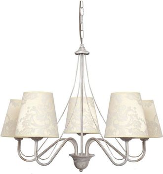 Netlighting Malbo Multi Arm Chandeliers With Shades White Gold 65cm