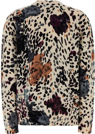 Fendi Womens Falena Sweater Multicolor Wool Cashmere