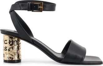 Givenchy High Heel Sandals, female, Black, Size: 8 1/2 US Tape Heeled Leather Sandals