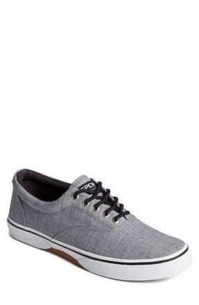 Sperry Top-Sider Halyard CVO Recycled Cotton Sneaker in Black Chambray at Nordstrom Rack, Size 13